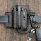Men EDC Genuine Leather Multitool Flashlight Key Pen Organizer Gear Waist Belt Bag - Black