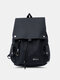 Men Oxford Casual Large Capacity Waterproof Solid Color Backpack - Black