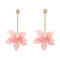 Vintage Resin Stereoscopic Flower Earrings Geometric Flower Pendant Earrings Bohemian Jewelry - Pink