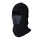 Gorros enmascarados para montar a prueba de viento Hombres y Mujer Máscara de babero con gorro de lana gruesa - Negro