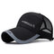 Men Women Summer Quick-Drying Mesh Baseball Cap Outdoor Sport Breathable Hat - Black