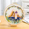 Bricolage paysage fleur broderie Kit avec cerceau couture paysage point de croix artisanat cadeau Art décor à la maison - #2