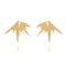 Trendy Explosion Fireworks Ear Stub Glossy Metal Earrings Hanging Earrings For Women - Gold