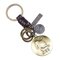 Retro Twelve constellation Woven Keychain Soft Leather Cord Keychain For Men - Leo