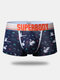Men Sexy Funny Print Boxer Briefs Cotton Comfortable Patchwork U Pouch Underwear - #01