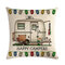 1 PC Vintage Cartoon Camper Van Pattern Linen Pillowcase Cushion Cover Home Sofa Art Decor Throw Pillow Cover - #3