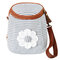 Women Cnavas Floral Stripe Mini Crossbody Bag Leisure 6 Inches Phone Bag - #03