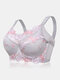 Plus Size Push Up Embroidery Lightly Lined Gather Minimizer Bras For Cool Summer - Grey