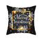 Golden Black Christmas Series Microfiber Cushion Cover Home Sofa Winter Soft Throw Pillow Case - #1