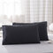 2pcs 50*76cm/50*101cm Solid Rectangle Pillow Cases for Home/Hotel Pillowcases without Pillow Core 12 Colors - Black