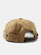 Unisex Cotton Casual Adjustable Trend Hip Hop Street Coconut Tree Pattern Beach Brimless Beanie Landlord Hat Skull Cap - Khaki