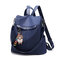 Multi-function anti theft Backpack Shoulder Bag For Women - Blue