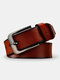 JASSY 105-125cm Men's Retro Business Casual PU Faux Leather Pin Buckle Belt - Brown