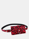 Leopard Print Waist Bag Wallet Phone Bag For Women - Red