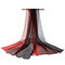 Women Gradient Color Chiffon Scarves Shawls Casual Warm Sunshade Beach Towels - Black Red