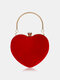 Heart-shaped Handbag Cosmetic Bag Clutch Bag Chain bag - Red