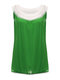 Loose Lace Crochet Patchwork Round Neck Sleeveless Shirt For Women  - Green