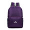 Nylon Folding Lightwight Backpack Shoulder Bag Outdoor Sports Bag - Purple