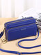 All-Match Faux Fur Multi-Pockets Crossbody Bag Large Capacity Phone Bag - Blue