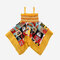Girl's Orange Retro Print Casual Sleeveless Dress For 2-7Y - Yellow