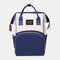 Women Canvas Casual Mummy And Kids  Patchwork Backpack - #05