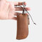 Men Genuine Leather Keychains Coin Purse Wallet - Red