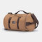 Men USB Charging Multifunctional Travel Multi-Carry Bucket Bag Backpack - Coffee