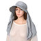 Covering Anti-UV Sun Protection Cap Foldable Removal Empty Top Hat - Grey