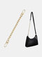 Women Metal Solid Color Long Chain Bag Accessory - Yellow