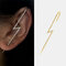 Orecchini a puntura in oro placcato con zirconi intarsiati in rame circondano la clip per l'orecchio delle donne del padiglione auricolare - 08