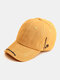 Unisex Cotton Rose Letter Embroidery Fashion Sunshade Baseball Hat - Yellow