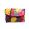 Women Genuine Leather Patchwork Stitching Crossbody Bags Vintage Shoulder Bags - Colorful border