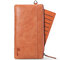 6 Card Slots Wallet Cow Leather Clutch Card Holder Coin Bag Phone Bag For Men - Orange