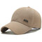 Men's Summer Solid Breathable Adjustable Cotton Mesh Hat Outdoor Sports Baseball Cap - Brown