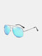 Men Metal Full Frame Double Bridge Polarized Light UV Protection Sunglasses - #07