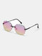 Unisex Fashion Personality Outdoor UV Protection Frameless Metal Frame Cloud Wave Sunglasses - Pink