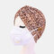 Printed Multi-colored Beanie National Style Button Mountable Ears Prevent Strangulation - 05