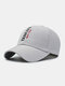 Unisex Cotton Solid Color Lattice Patchwork Letter Embroidery Fashion Sunscreen Baseball Caps - Gray