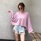 New Top Fashion Chic Hurricane Loose Loose Belly Navel Short Sweater Female Tide - Light Purple
