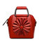 Women Multi-carry Flower Faux Leather Crossbody Bag - Red