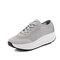 Mesh Hollow Breathable Slip Resistant Rocker Sole Lace Up Shake Shoes  - Gray