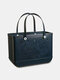 Women PVC Brief Large Capacity Solid Color Handbag Beach Bag Tote - #10