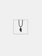 Простое ожерелье с камнем желаний для пары Магнит Привлекающее сращивание Сердце Кулон Ожерелье подарок на День Святого Валентина - Черная веревка   черный кулон