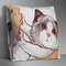 両面漫画猫クッションカバーホームソファオフィスソフトスロー枕カバーアート装飾 - ＃5