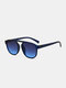 Unisex PC Full Square Frame AC Lens UV Protection Outdoor Fashion Sunglasses - Blue