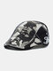 Men Cotton Patchwork Letter Pattern Embroidery M Cloth Label Casual Camouflage Berets - #02