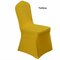 Elegante color sólido elástico elástico silla cubierta de asiento ordenador comedor Hotel decoración de fiesta - Amarillo