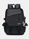 Causal Nylon Large capacity Splashproof Wearable Multiple Compartments Backpack - Black