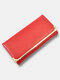 Metal Trim Buckle Decor 6.5 Anti-theft RFID Clutch Wallet Multi-slot  Card Holder Long Purse - Red