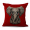 Capa de almofada de linho de algodão estilo simplificado de animal fofo, sofá doméstico, capa de almofada de carro  - #3